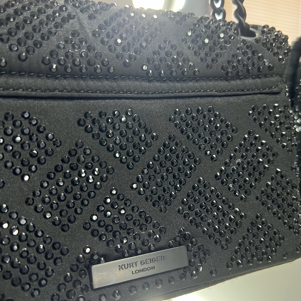 Kurt Geiger Black Rhinestone Bag - Picture 6 of 11